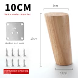 4Pcs Solid Wood Sofa Feet Inclined Bed Cabinet Table Furniture Wooden Chair Replacement Sloping