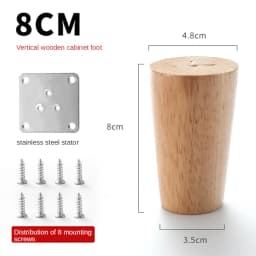 4Pcs Solid Wood Sofa Feet Inclined Bed Cabinet Table Furniture Wooden Chair Replacement Sloping
