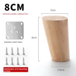 4Pcs Solid Wood Sofa Feet Inclined Bed Cabinet Table Furniture Wooden Chair Replacement Sloping