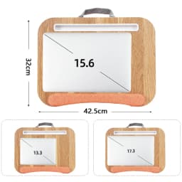 MUMUCC Lazy Laptop Table with Cushions and Slots, Multifunctional Mini Pillow Table, Portable Room Desk, Office Lumbar Support