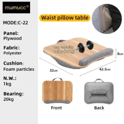 MUMUCC Lazy Laptop Table with Cushions and Slots, Multifunctional Mini Pillow Table, Portable Room Desk, Office Lumbar Support
