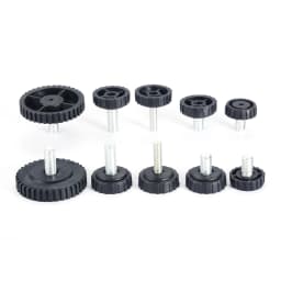 10 Pcs M6 M8 Screw on Furniture Glide Leveling Foot Adjustable Diameter Home Table Desk Glide Leg Leveler Leveling Foot Adjuster