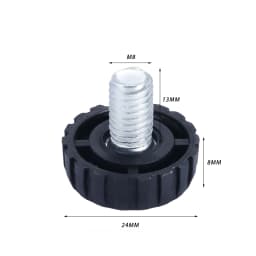 10 Pcs M6 M8 Screw on Furniture Glide Leveling Foot Adjustable Diameter Home Table Desk Glide Leg Leveler Leveling Foot Adjuster