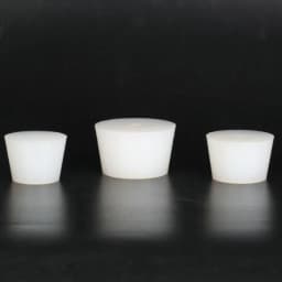 White Solid Silicone Plug High Temp Rubber Conical Stopper Laboratory Flask Sealing Cover Water Pipe Exhaust Valve