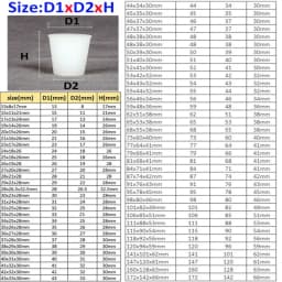 White Solid Silicone Plug High Temp Rubber Conical Stopper Laboratory Flask Sealing Cover Water Pipe Exhaust Valve