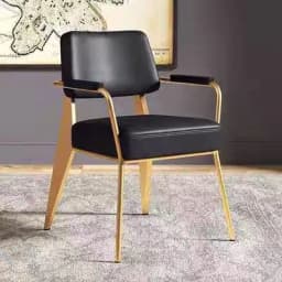 Set Of 4 Armchair Dining Chairs Ergonomic Upholstered Comfy Luxury Dining Chairs Elegant Italian Chaise Salle A Manger Furniture