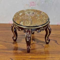 Retro Fabric Dressing Chair, Child Round Stool, Dressing Seat, Home Furniture, Living Room Dinning Chair, ABS Leg, Round Ottoman