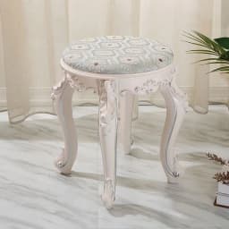 Retro Fabric Dressing Chair, Child Round Stool, Dressing Seat, Home Furniture, Living Room Dinning Chair, ABS Leg, Round Ottoman