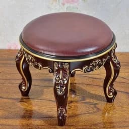 Retro Fabric Dressing Chair, Child Round Stool, Dressing Seat, Home Furniture, Living Room Dinning Chair, ABS Leg, Round Ottoman