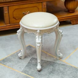 Retro Fabric Dressing Chair, Child Round Stool, Dressing Seat, Home Furniture, Living Room Dinning Chair, ABS Leg, Round Ottoman