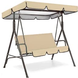 3-Seat Swing Seat and Ceiling Cover Garden Swing Hammock Tent Waterproof UV Protection Courtyard Swing Cover (not include swing)