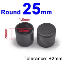 Round Rubber Chair Leg Pad 6/8/10/12/14/16/20/25/30-120mm Furniture Foot Table End Plugs PVC Mute Anti-Skid Floor Protector Caps