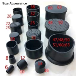 Round Rubber Chair Leg Pad 6/8/10/12/14/16/20/25/30-120mm Furniture Foot Table End Plugs PVC Mute Anti-Skid Floor Protector Caps