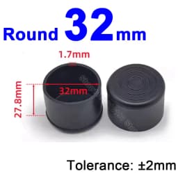 Round Rubber Chair Leg Pad 6/8/10/12/14/16/20/25/30-120mm Furniture Foot Table End Plugs PVC Mute Anti-Skid Floor Protector Caps