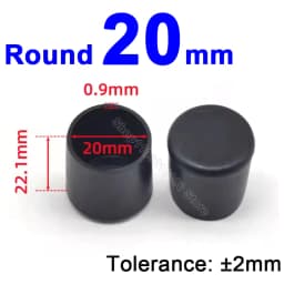 Round Rubber Chair Leg Pad 6/8/10/12/14/16/20/25/30-120mm Furniture Foot Table End Plugs PVC Mute Anti-Skid Floor Protector Caps