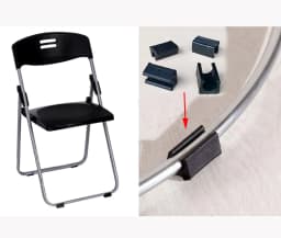 5Pcs Plastic Chair Feet Pads Black/White Non-Slip u-type Pipe Clamps Protection Gasket Covers Caps For Chair Furniture