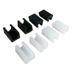 5Pcs Plastic Chair Feet Pads Black/White Non-Slip u-type Pipe Clamps Protection Gasket Covers Caps For Chair Furniture