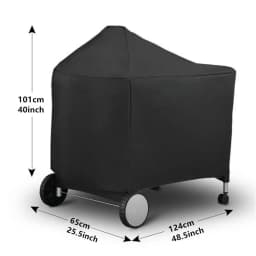 124x65x101cm Waterproof BBQ Grill Protective Cover for Weber 7152 Charcoal Grills Outdoor Camping BBQ Accessories