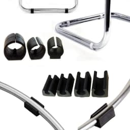 10pcs Chair Leg Pad Damper Stool Anti-Front Tilt Pipe Clamp U Shaped Floor Glides Tubing Caps Tube Rear Pad Floor Protector