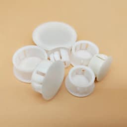 White Snap-on Hole Plug 5mm~50mm Round Plastic Blanking End Caps Tube Pipe Inserts Plug Bung