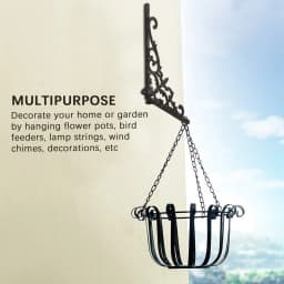 Cast Iron Plant Hanger Flower Basket Hook for Indoor Outdoor Bird Feeder Lantern Pots Wind Chimes