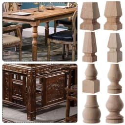 High Quality European Style Accessories Vintage Wood Carved Furniture Foot Legs Home Decor Cabinet Seat Feets