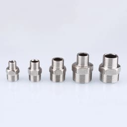 1-10pcs Nipple Connector 1/8"1/4"3/8" 1/2" 3/4"1" Stainless Steel Double Male Thread Equal/Reducing Connector Length 30-100mm
