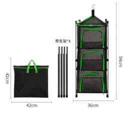 3/4 Layers Foldable Hanging Mesh Anti-insect Drying Storage Net Rack Drying Folding Net Camping Sun-dried Fish Drying Net Rack
