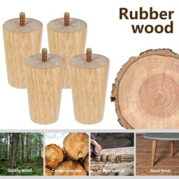 4Pcs Solid Wood Furniture Leg Kit 8/15/20cm Height Furniture Feet Oblique/Straight Table Feet Non-slip Furniture Floor Protector