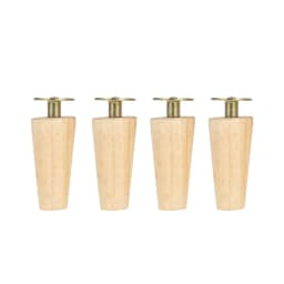 4Pcs Solid Wood Furniture Leg Kit 8/15/20cm Height Furniture Feet Oblique/Straight Table Feet Non-slip Furniture Floor Protector
