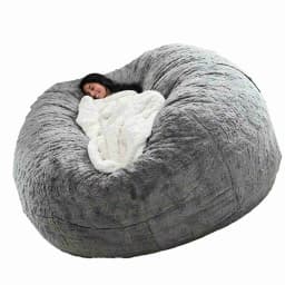 No Stuffed Gray Bean Bags Chair Giant Bean Bags Pouf Sofa Bed Puff Futon Room Seat Tatami Relax Lounge Furniture Only Bags Case