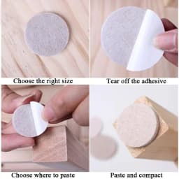 1 Set Thicken Self Adhesive Felt Chair Leg Pads Floor Protectors Furniture Legs Table Leg Covers Round Bottom Anti-slip Pads