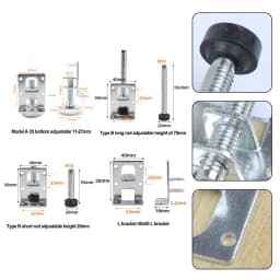 Heavy Duty Furniture Levelers Leveling Feet Adjustable Leveler Legs For Cabinets Tables workbench Shelving Units