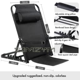 Multifunctional Lifting Bed Backrest Folding for Adult Adjustable Angle Back Rest Steel Large 6/7 Gears