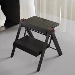 Thickened Two-step Straight Ladder Household Folding Ladder Stool Outdoor Car Washing Ladder Indoor Kitchen A-frame