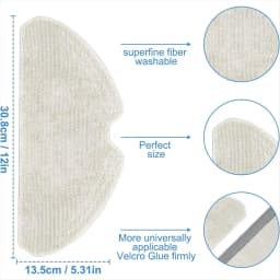 4 Pack Replacement Mop Pads for D10S, D10S PRO, D9 Max, F9 PRO Robot Vacuum Cleaner, Washable Reusable Mop Pad