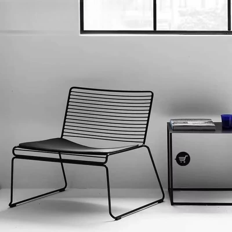 Nordic Style Home Dining Chair Retro Designer Accent Living Room Minimalist Seat Outdoor Balcony Leisure Ins-Style Furniture