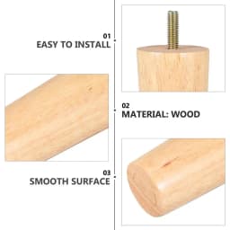 4Pcs Solid Wood Furniture Legs Height 10/12/15CM Straight Sturdy Tapered Sofa Bed Cabinet Table Chair Replacement Furniture Legs