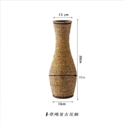 Vintage Rattan Flower Basket Bamboo Woven Vase for Dried/Fresh Flowers Boho Home Decor Planter Farmhouse Living Room Centerpiece