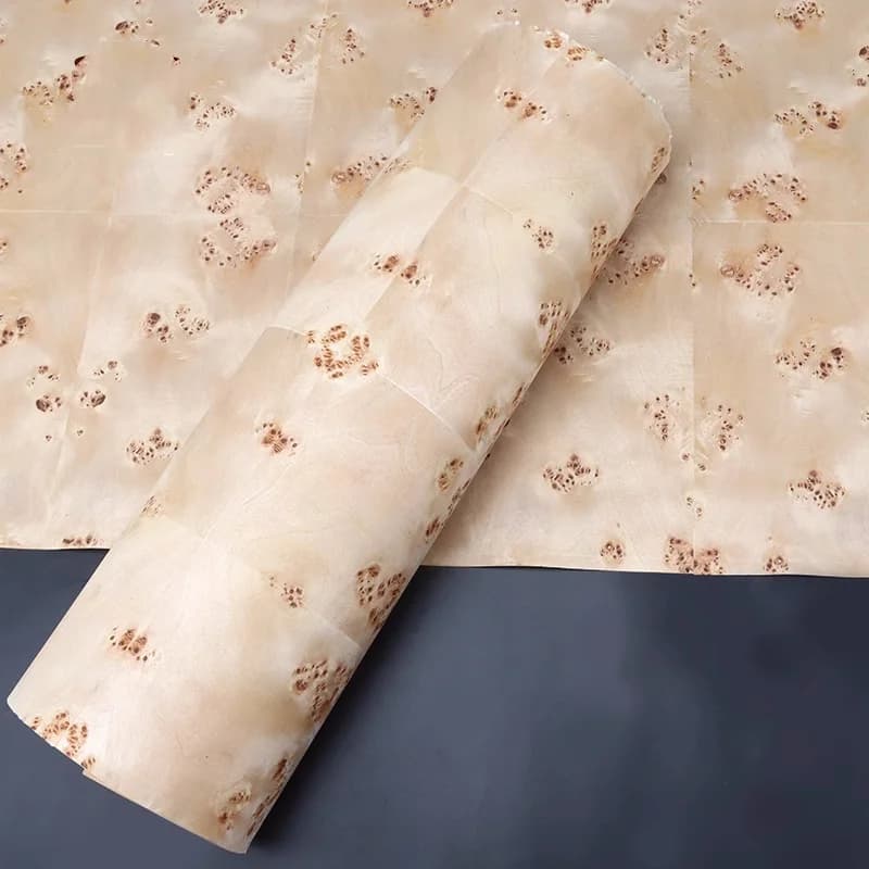 Natural Poplar Tree Bark Speaker Decoration Furniture Handmade Veneer Car interior veneer 58x250cm T0.25mm