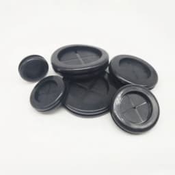 Round Rubber Grommet for Electrical Cable Double Sided Protector Black Eyelet Fireproof Hole Plug Dustproof Plastic Coil