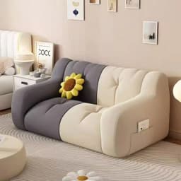 Lazy Sofa Sleepable Reclining Bean Bag Single Small Recliner Bedroom Balcony Internet Celebrity Double Leisure Couch Rice