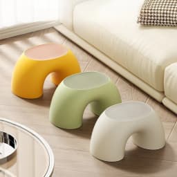 Stool Plastic Rainbow Shape Footstool Safety Kids Step Stool Seat for Living Room Indoor Furniture Children'S Stool Toy Non-Slip