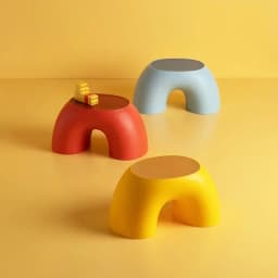 Stool Plastic Rainbow Shape Footstool Safety Kids Step Stool Seat for Living Room Indoor Furniture Children'S Stool Toy Non-Slip