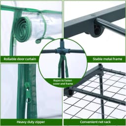 Transparent PVC Greenhouse Cover Garden Plant Warmer Insulated Rainproof Frost Protection Shed Sunroom Cover