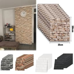 10pcs 3D Sticker Self-Adhesive Wallpaper Anti-Household Wall Impact Decorative Sticker Furniture Accessories