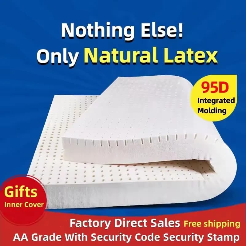 High End Latex Source Liquid Mattress Top 100% Natural Latex Foldable Slow Rebound Thiland Mats with Cotton Cover Customizable