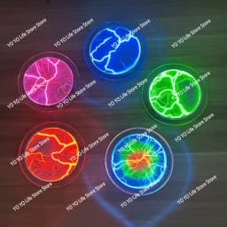 Flash Disk 6-inch Blue Tricolor Lightning Disk Red Green Pink Magic Disk Touch Current Lamp Plas-ma Plate