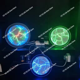 Flash Disk 6-inch Blue Tricolor Lightning Disk Red Green Pink Magic Disk Touch Current Lamp Plas-ma Plate