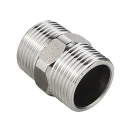 10pc 304 Stainless Steel Hexagonal Outer Wire Double Headed Straight Through Coupling Threaded Pipe Male Thread Hex Nipple Union